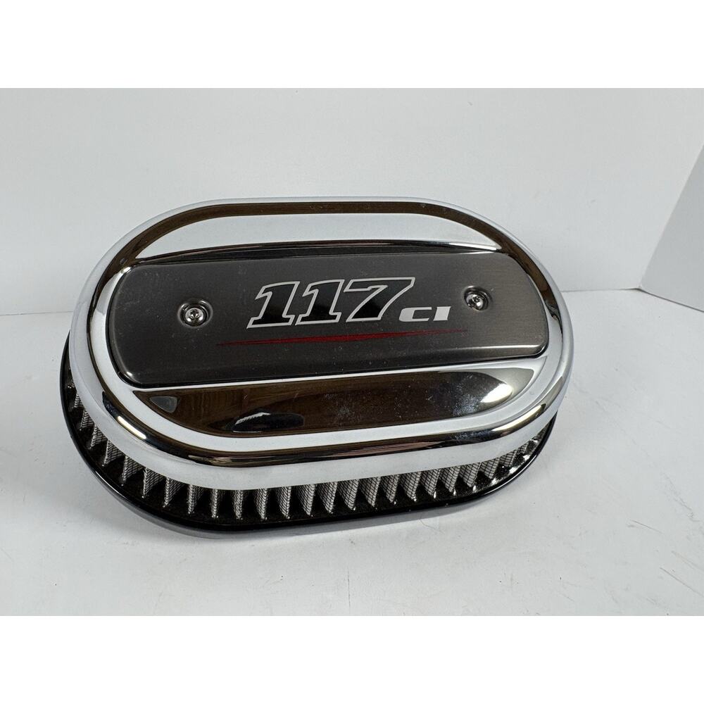 OEM Harley Davidson 117 CI Air Cleaner Intake Cover Chrome Black M8